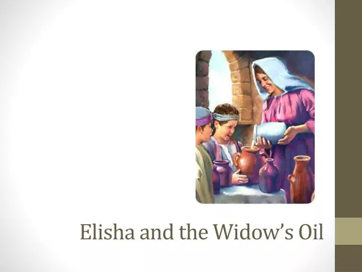 elisha and the widow s oil