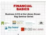 FINANCIAL BASICS - slide 1