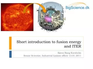Short introduction to fusion energy and ITER