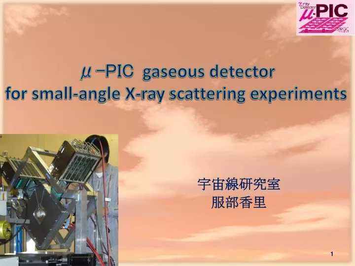 pic gaseous detector for small angle x ray scattering experiments