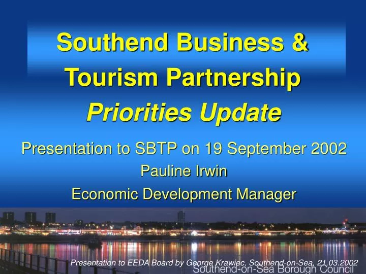 southend business tourism partnership priorities update
