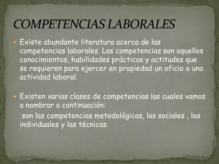 competencias laborales