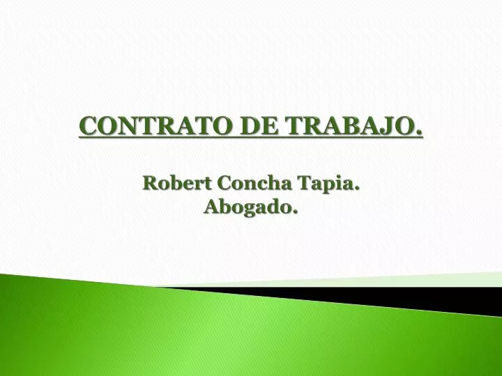 contrato de trabajo robert concha tapia abogado