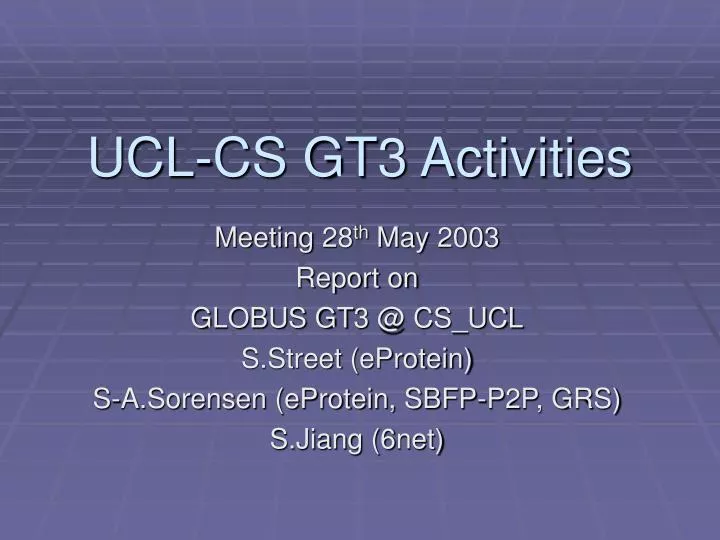 ucl cs gt3 activities