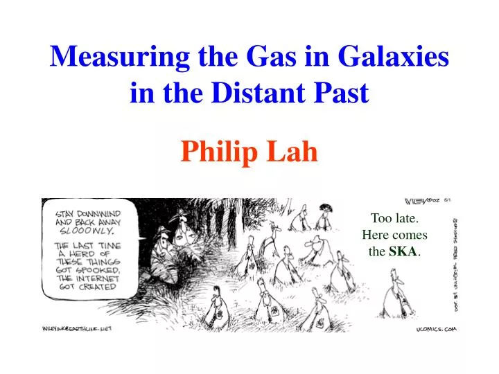 measuring the gas in galaxies in the distant past