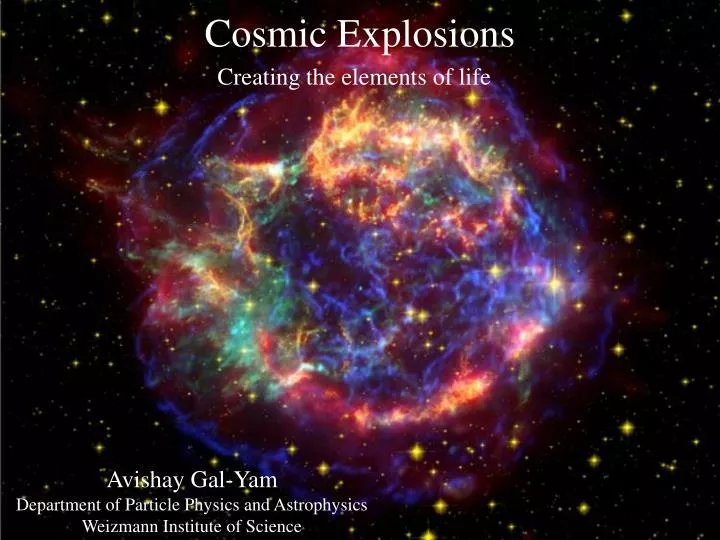 cosmic explosions