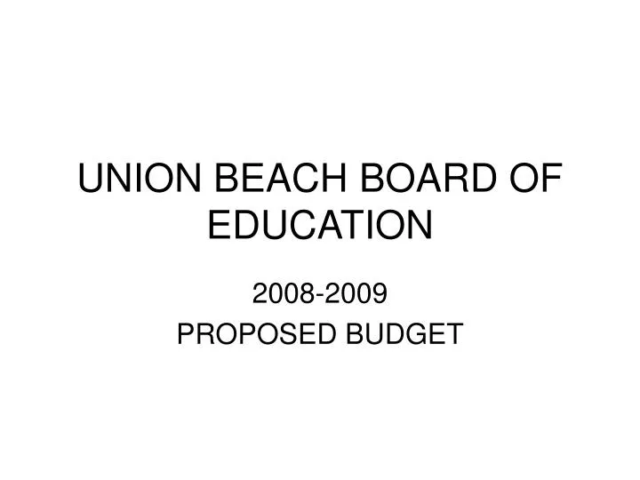 union beach board of education