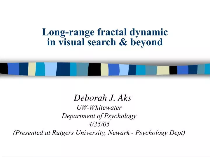 long range fractal dynamic in visual search beyond