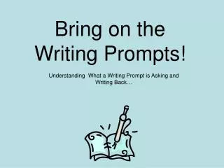 Bring on the Writing Prompts!