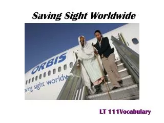 Saving Sight Worldwide