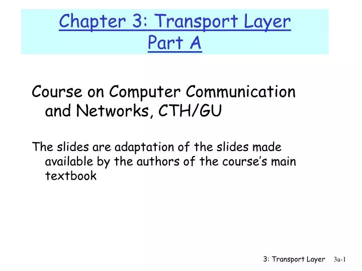 chapter 3 transport layer part a