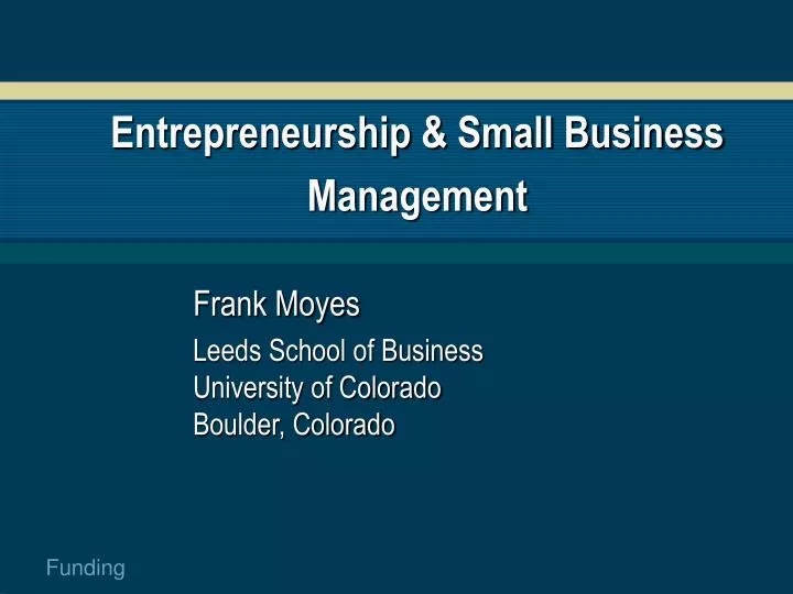 entrepreneurship small business management