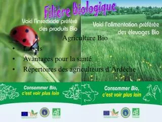 Agriculture Bio Labels Avantages pour la santé Répertoires des agriculteurs d’Ardèche