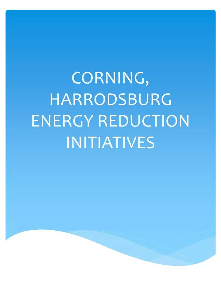 corning harrodsburg energy reduction initiatives