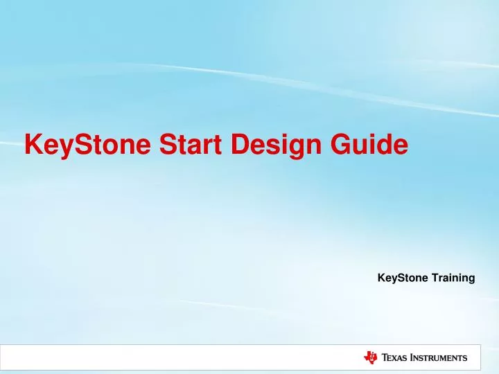 keystone start design guide