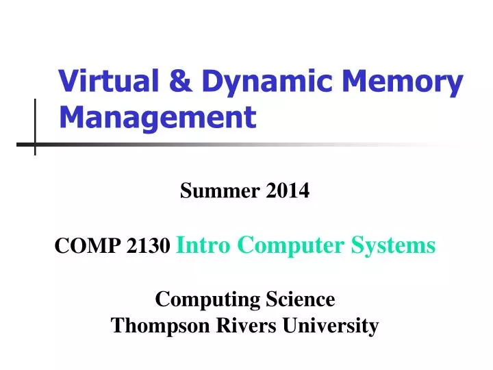 virtual dynamic memory management