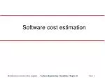Software cost estimation - slide 1