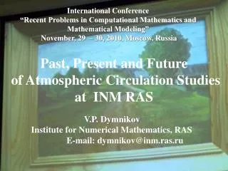 International Conference “Recent Problems in Computational Mathematics and