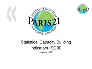 Statistical Capacity Building Indicators (SCBI) January , 2003