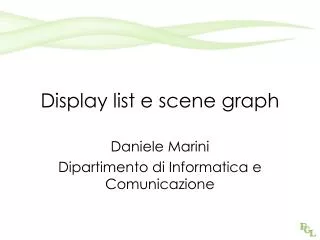 Display list e scene graph
