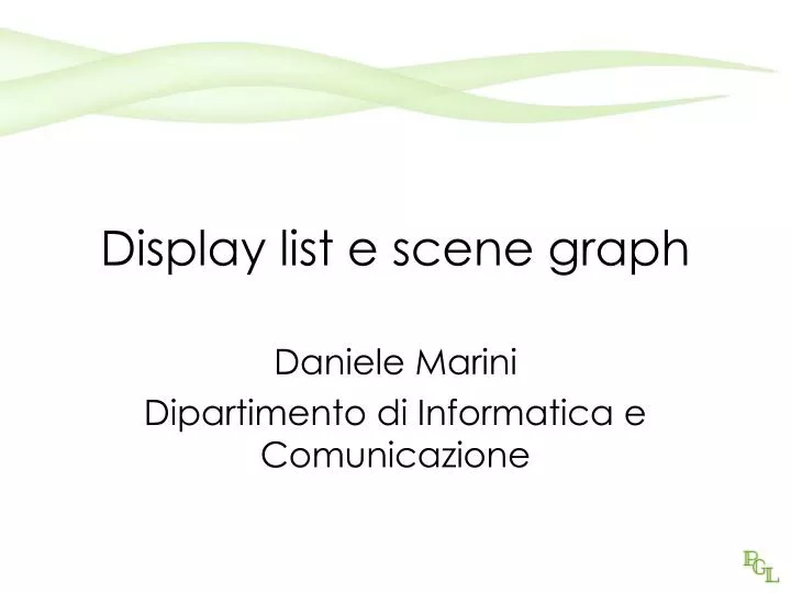 display list e scene graph