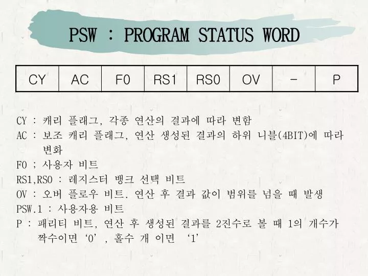 psw program status word