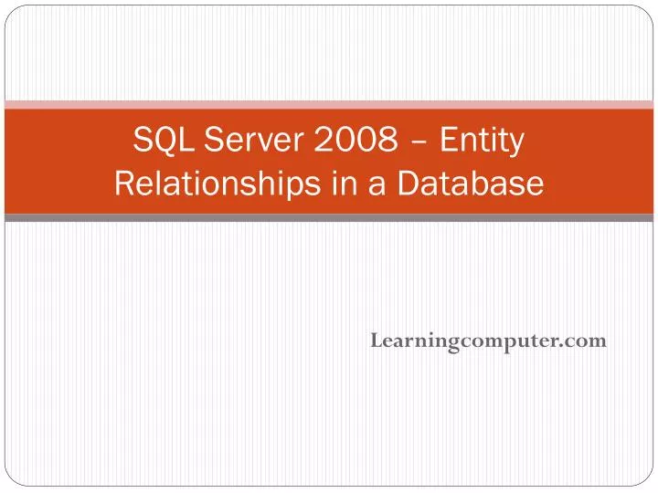 sql server 2008 entity relationships in a database