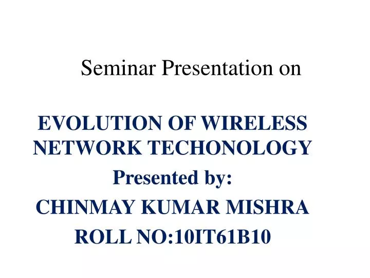 seminar presentation on