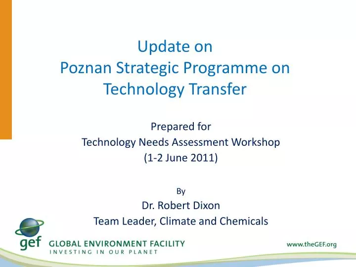 update on poznan strategic programme on technology transfer