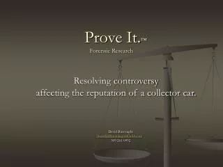 Prove It. ™ Forensic Research
