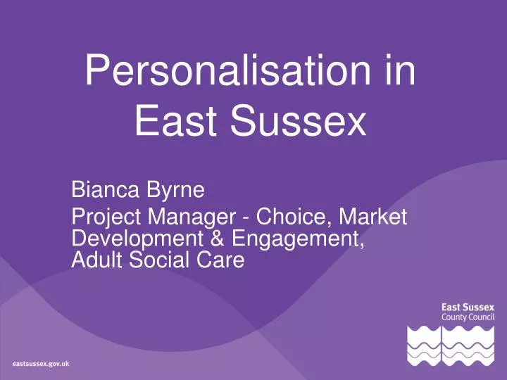 personalisation in east sussex