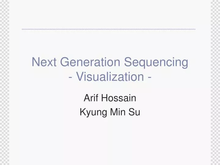 next generation sequencing visualization