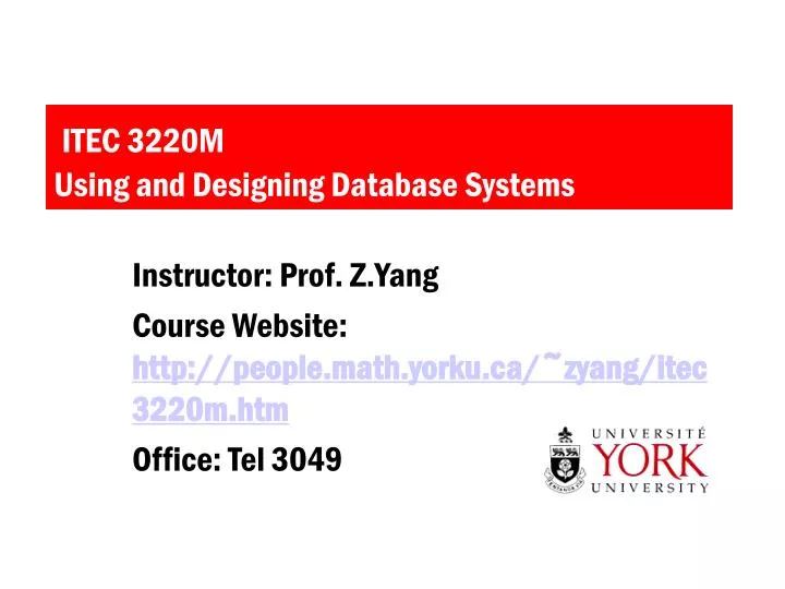 itec 3220m using and designing database systems