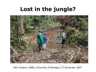 Lost in the jungle?