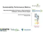 Sustainability Performance Metrics - slide 1