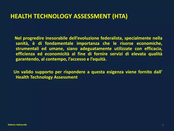 health technology assessment hta