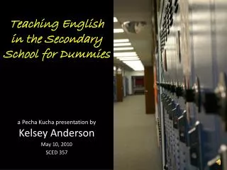 Teaching English in the Secondary School for Dummies