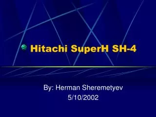 Hitachi SuperH SH-4