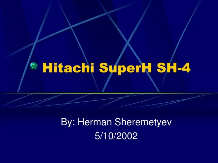 hitachi superh sh 4