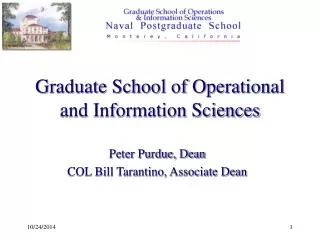 Graduate School of Operational and Information Sciences
