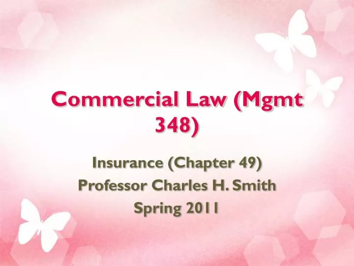 commercial law mgmt 348