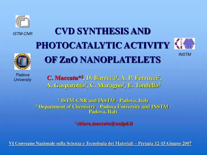 cvd synthesis and photocatalytic activity of zno nanoplatelets