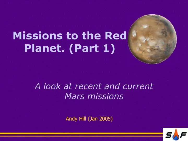 missions to the red planet part 1