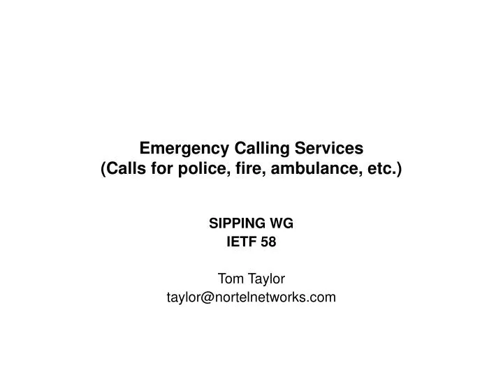 emergency calling services calls for police fire ambulance etc