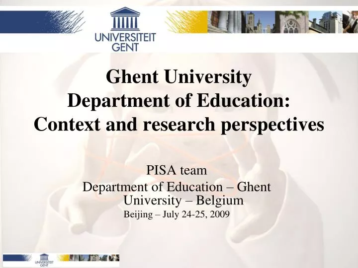 ghent university department of education context and research perspectives