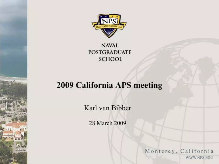 2009 california aps meeting