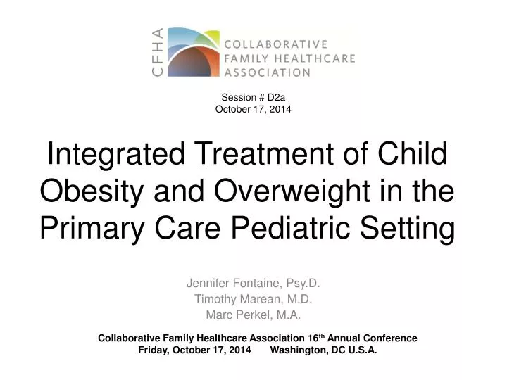 integrated treatment of child obesity and overweight in the primary care pediatric setting