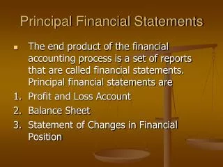 Principal Financial Statements