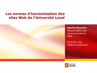 Les normes d’harmonisation des sites Web de l’Université Laval