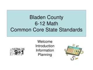 Bladen County 6-12 Math Common Core State Standards